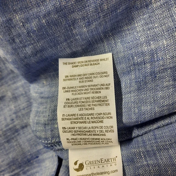 Boden Laurie Dress Women's Size 10R Blue Chambray Linen Casual - Picture 9 of 9